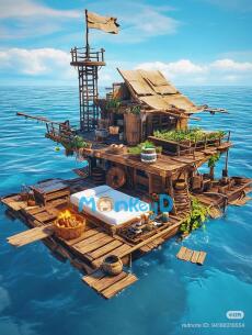 Bắt Đầu Sinh Tồn Bằng Một Cái Bè Rách