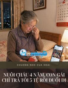 NUÔI CHÁU 4 NĂM, CON GÁI CHỈ TRẢ TÔI 5 TỆ RỒI ĐUỔI ĐI